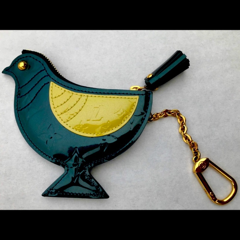 Louis Vuitton Vernis Bird Coin Purse Wallet NEWish